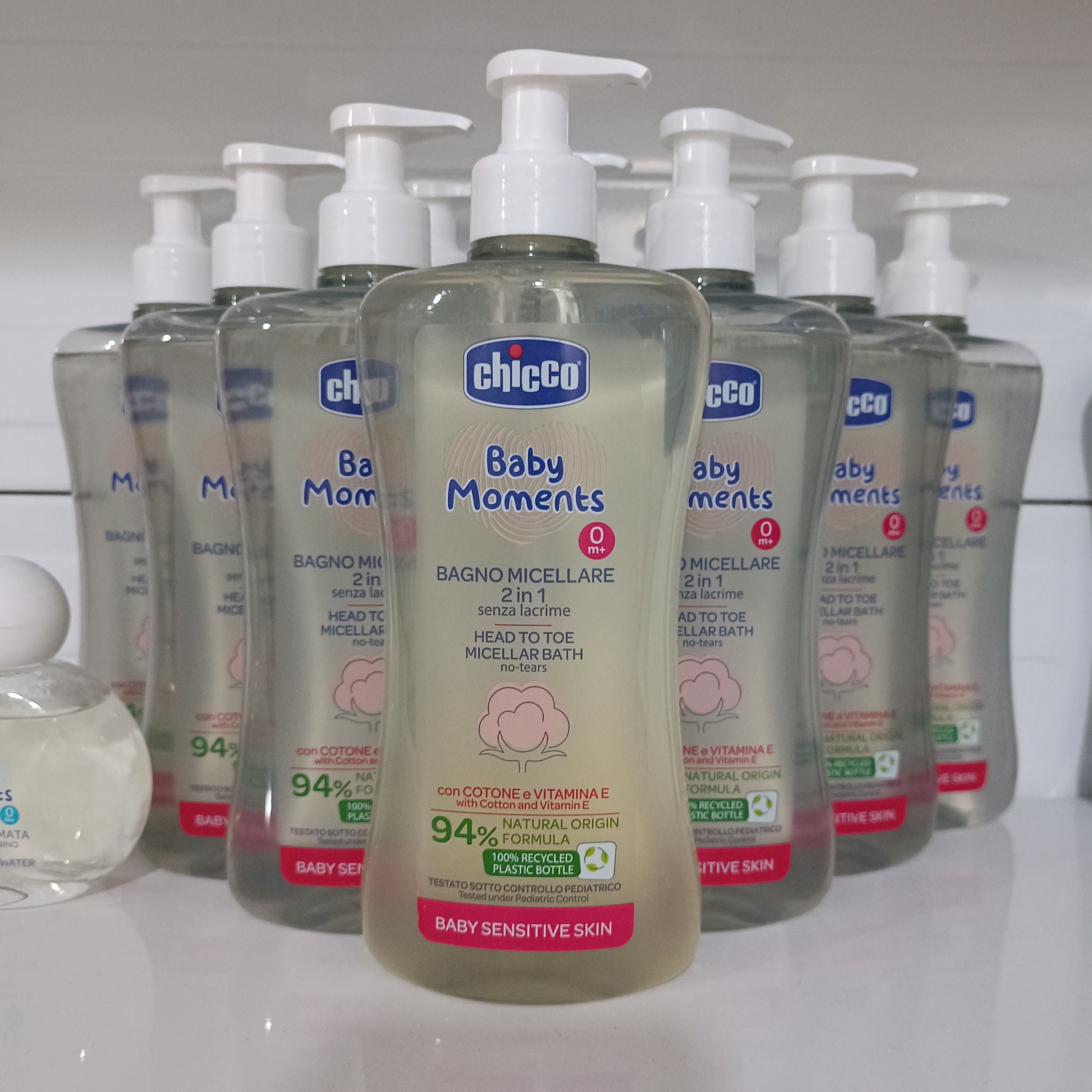 شامپو سر و بدن کودک میسلار 2 در 1 چیکو chicco حاوی روغن پنبه و ویتامین E حجم 500 میل (ضد حساسیت)