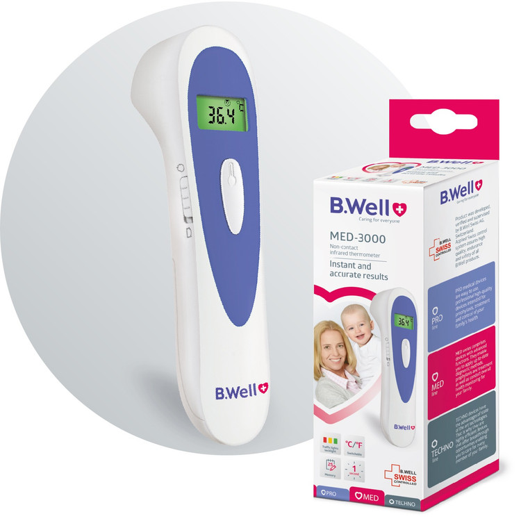 تب سنج کودک دیجیتال بی ول مدل MED-3000 سه کاره