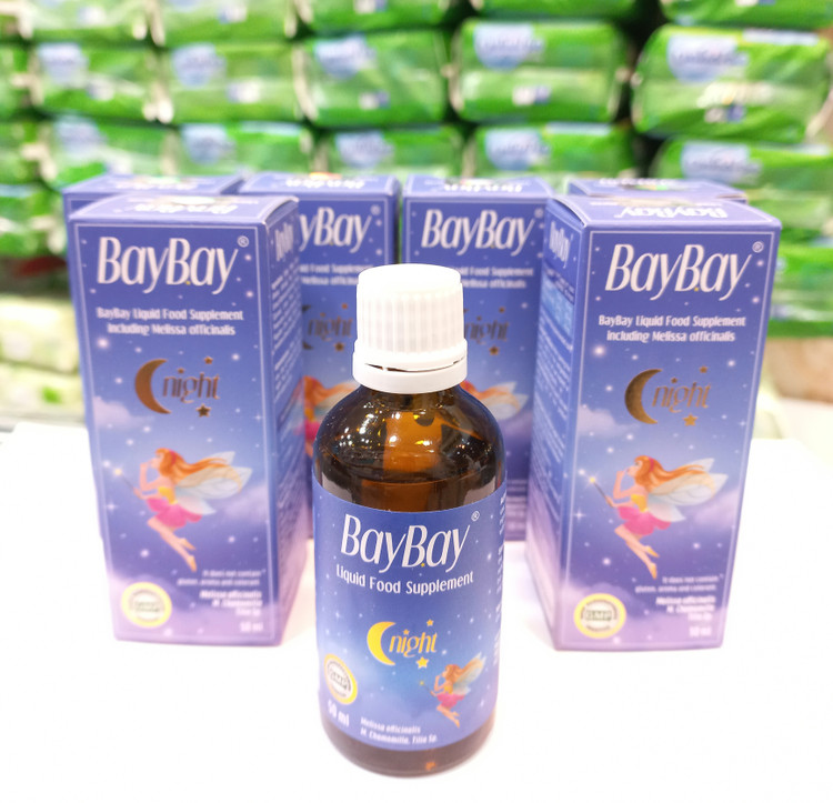 قطره کاملا گیاهی تنظیم خواب کودک بای بای Bay Bay (اصل) (عصاره گیاهان بابونه و بادرنجبویه و لیندن)