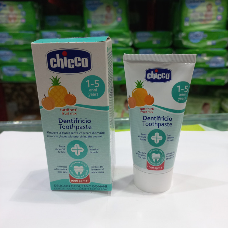خمیر دندان 1تا 5 سال چیکو chicco | حجم ۵۰ میل (طعم هلو ، پرتقال ،آناناس)