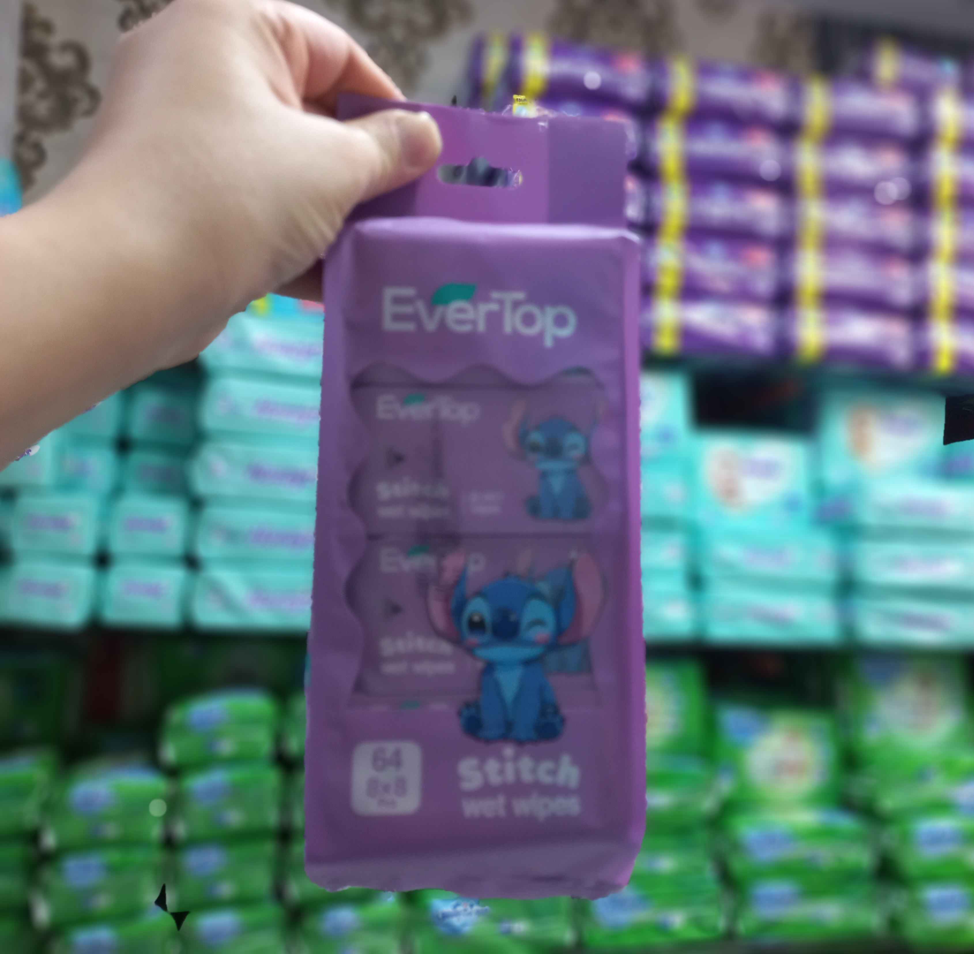 دستمال مرطوب مینی 8 عددی فانتزی اقتصادی برند EverTop