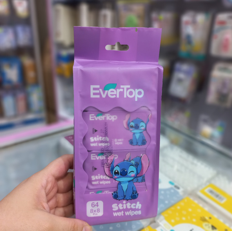 دستمال مرطوب مینی 8 عددی فانتزی اقتصادی برند EverTop
