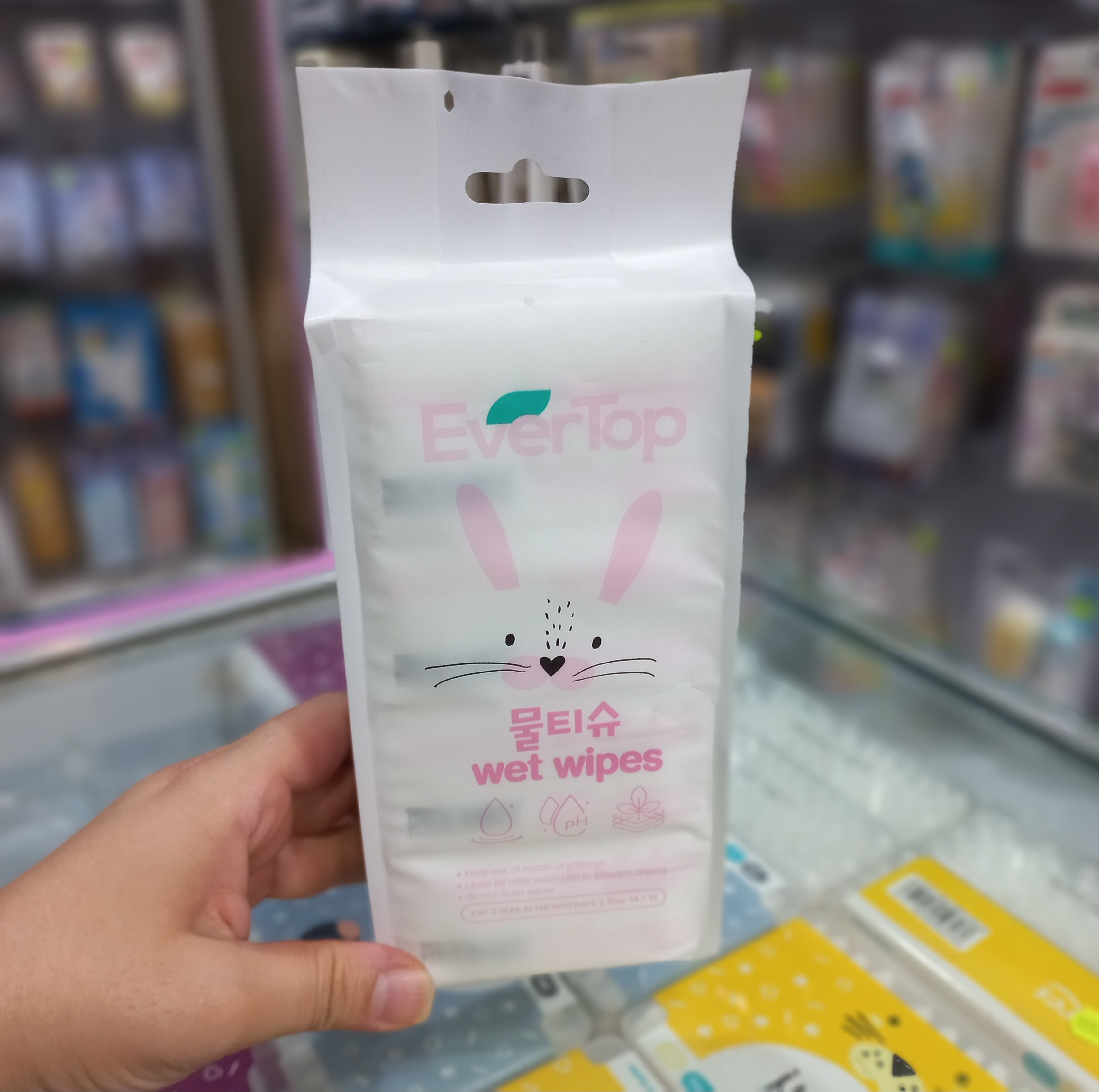 دستمال مرطوب مینی 8 عددی فانتزی اقتصادی برند EverTop