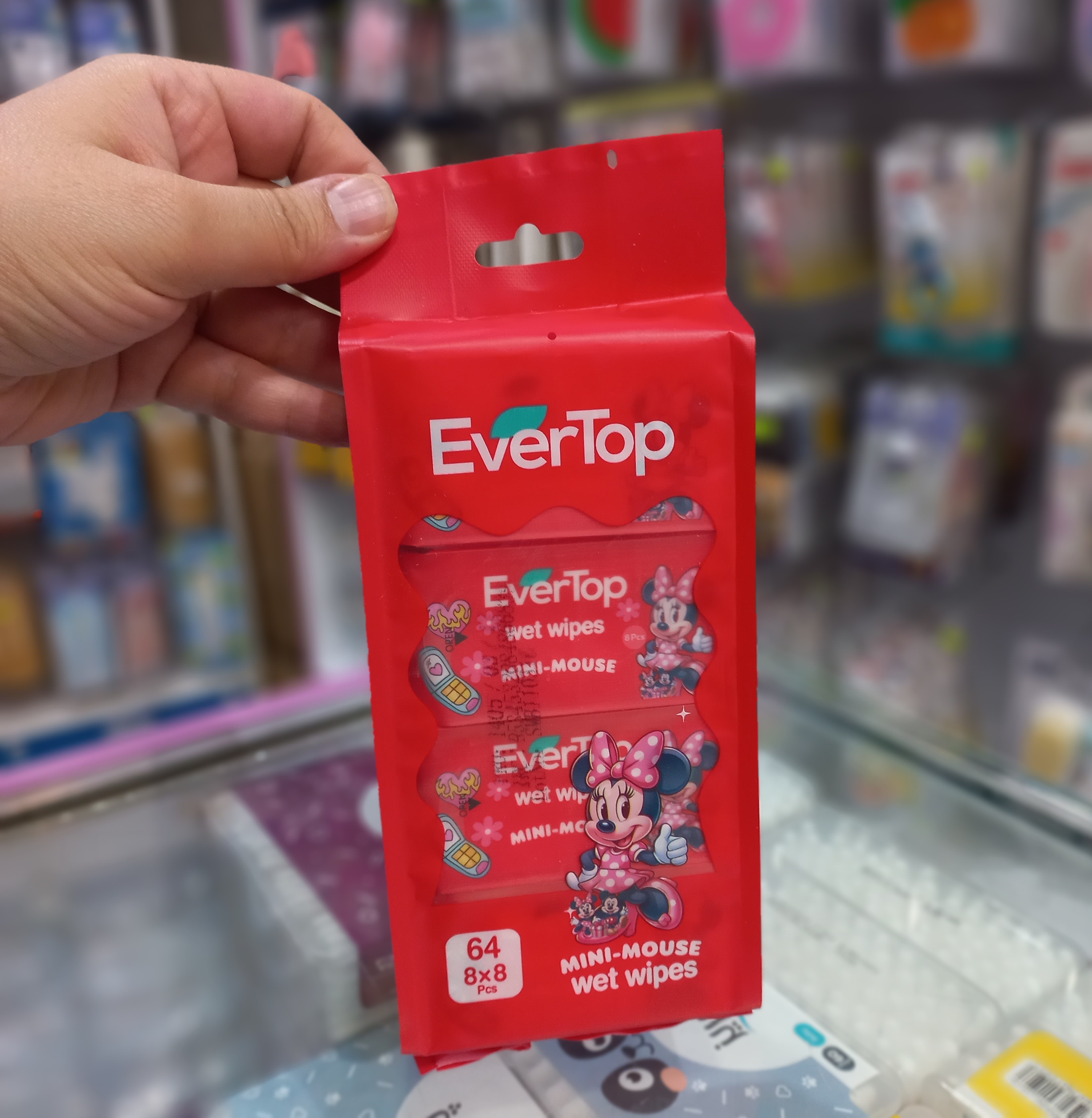 دستمال مرطوب مینی 8 عددی فانتزی اقتصادی برند EverTop