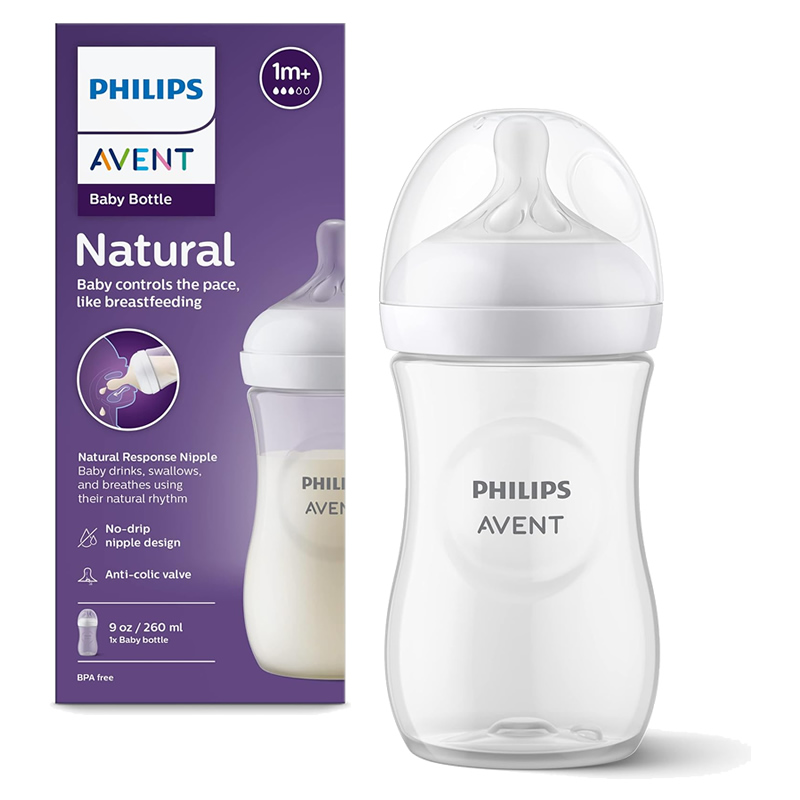شیشه شیر طلقی اونت avent حجم ۲۶۰ میلی لیتر تکی