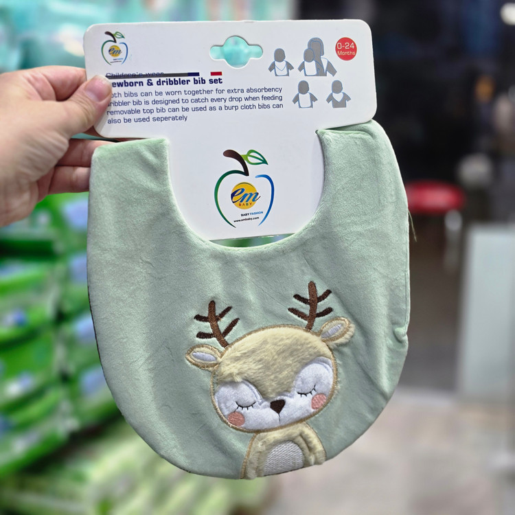 ست پیشبند فانتزی نوزاد مخمل برند em 🐇