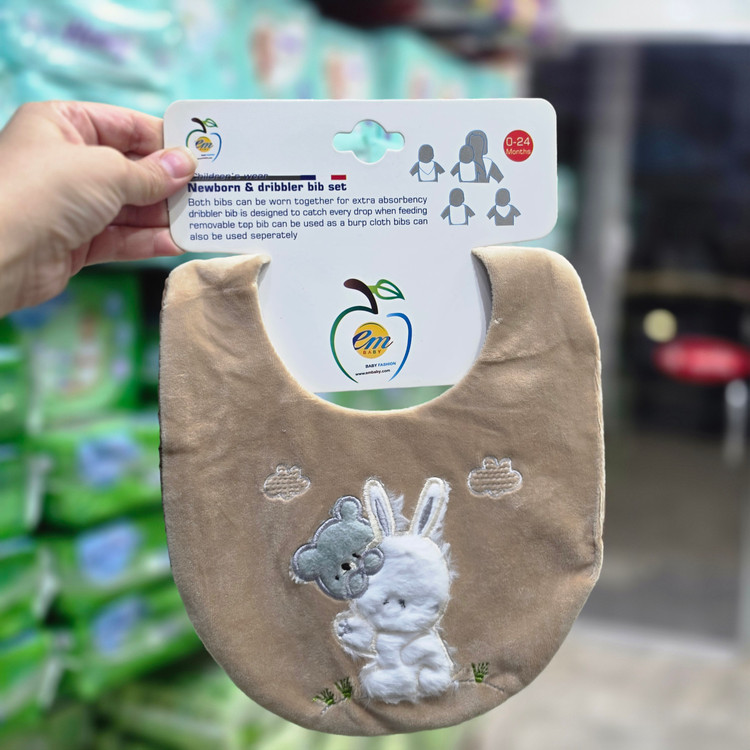 ست پیشبند فانتزی نوزاد مخمل برند em 🐇