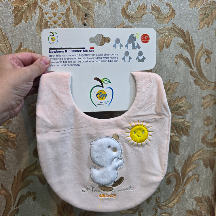 ست پیشبند فانتزی نوزاد مخمل برند em 🐇