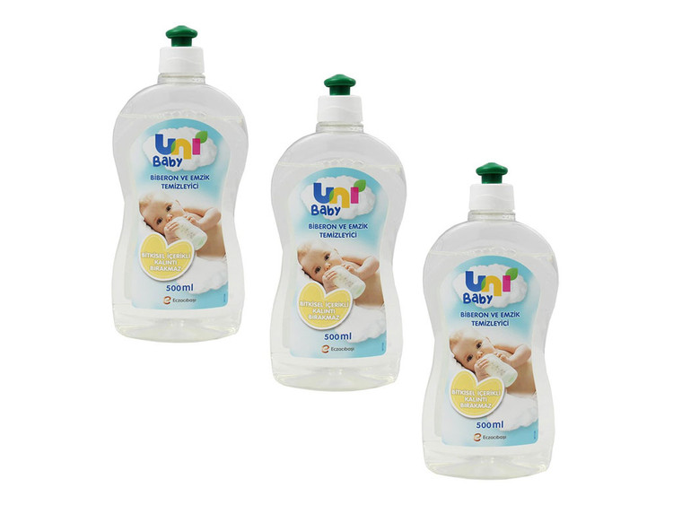 مایع ضدعفونی کننده و استریل شیشه شیر و وسایل کودک یونی بیبی uni babyحجم 500 ml